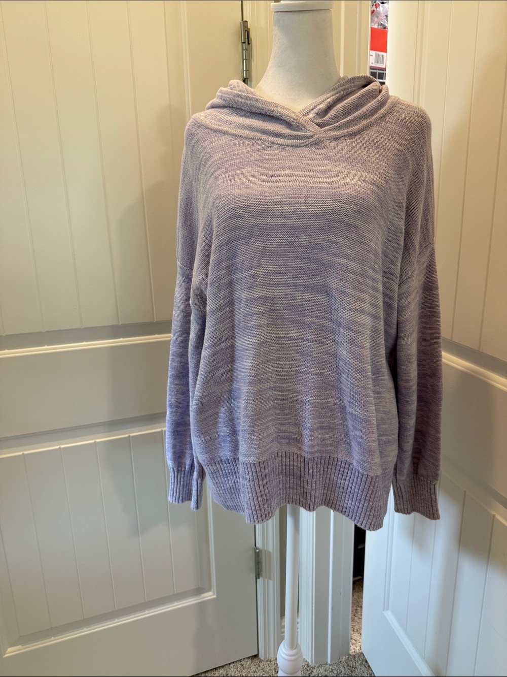 GAP Lavender Hooded Cowl Sweater